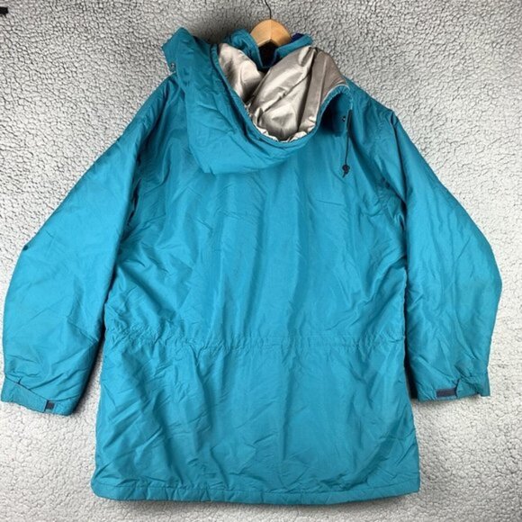 LL Bean Penobscot Parka Mens XL Tall Blue Green Hooded Full Zip Made In USA VTG - Picture 3 of 16